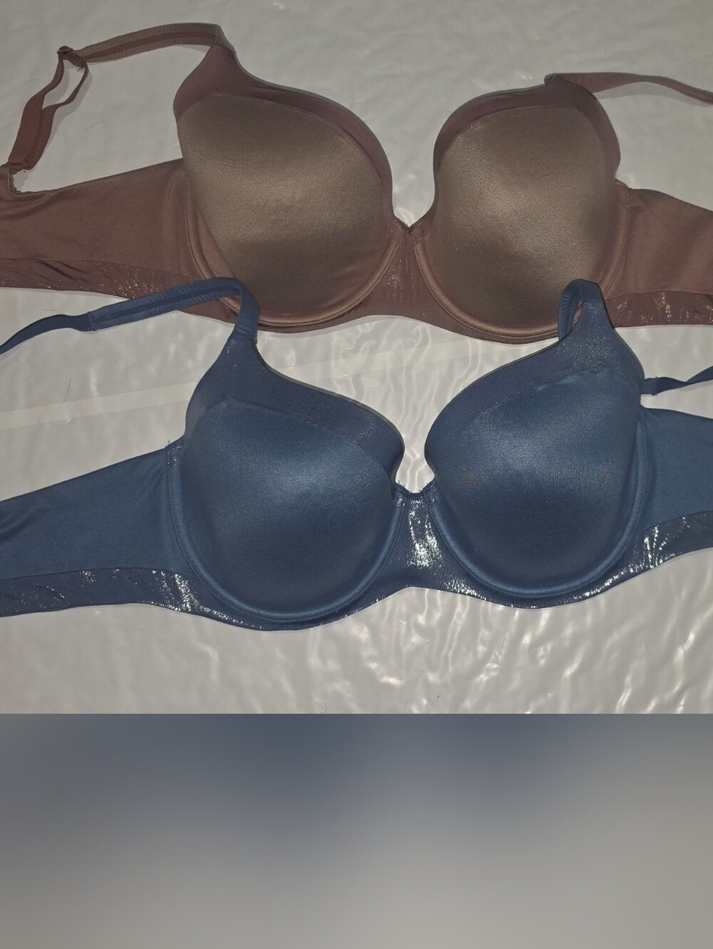 Victoria's Secret Blue and Brown Smooth T-Shirt Bras